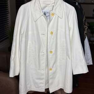 Vintage Harbor 'Any Weather Coat' - Cream Trench Coat, Made in USA